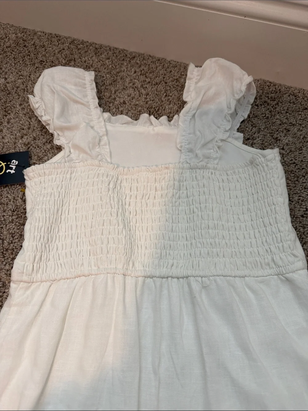 art class White Ruffle Strap Sundress